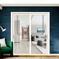 Fenêtre et porte coulissantes en aluminium avec double vitrage et isolation thermique pour salle à manger et salon