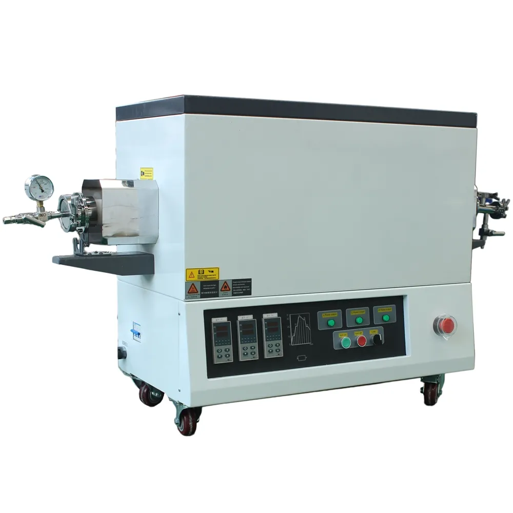 1300c Single Multi Zone Hydrogen Gas Atmosphere Tube Furnace With Magnetofluid Sealed And H2 Generator   Detector