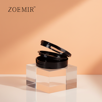 Cosmétiques ronds noirs Double couche 59mm boîte de fard à joues compacte boîte de poudre compacte emballage de cosmétiques