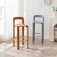 Chaise de bar réglable en bois massif au design créatif pour la maison, les loisirs, mobilier commercial moderne et simple, cuisine, extérieur