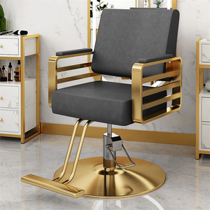 Sillón de Barbería Negro, Silla de Estilismo para Salón, Asiento de Peluquería Hidráulico Ajustable en Altura, Muebles Modernos para Salón - Product Image 5