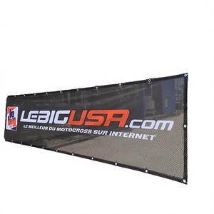 Portable Windproof Mesh Fabric Display <b>Banner</b> with Custom Digital Print for Outdoor Promotion - Product Image 3