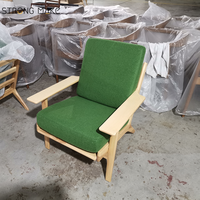 Fauteuil scandinave vintage de style mid-century modern, fauteuil de détente individuel pour salon, mobilier de maison, fauteuils en bois relaxants