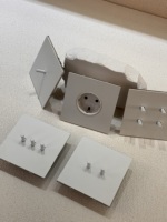 Prise murale française européenne 16A 1/2/3/4 postes, interrupteur à bascule 2 voies pour éclairage domestique, en acier inoxydable blanc mat moderne, compatible universel UK 13A