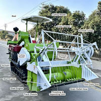 Moissonneuse-batteuse à riz pour la récolte du maïs, des pommes de terre et des feuilles de thé, entraînement par engrenages de tracteur avec moteur et composants essentiels du moteur