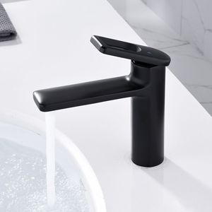 Basin Faucet Single Handle <b>Deck</b> Mounted Ceramic Valve Core Brass Faucets For Bathroom Sink - Product Image 1