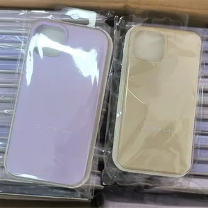 Mobile Cover Original Microfiber Shockproof With Custom LOGO Liquid Silicone Phone Case For Iphone 15 14 13 12 Plus Pro Max