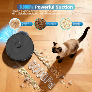 Aspirateur robot intelligent automatique pour la maison avec filtre à eau en plastique HEPA, fonctions de nettoyage humide et sec pour la maison et l'hôtel, prise US - Product Image 6