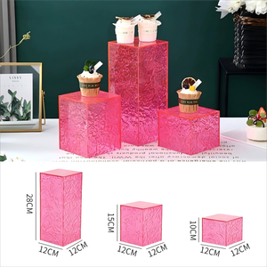 Support moderne et écologique pour gâteau en acrylique de qualité alimentaire et support pour cupcake de mariage présentoirs assemblés - Product Image 5