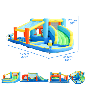Tobogán inflable Sunsports para niños, Parque Acuático inflable grande para fiesta, casa de rebote inflable, tobogán hinchable con soplador - Product Image 2