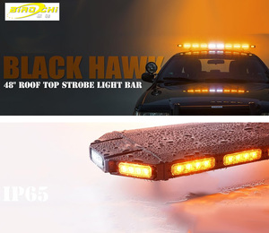 BiaoChi Barra Luminosa Stroboscopica di Emergenza Ambra 48\" Nuova Robusta Black Hawk per Tetto Auto Segnalazione di Pericolo Lampeggiante - Product Image 2