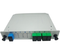 PLC Splitter Cassette Type 1x2 1x4 1x8 FTTH Optical Fiber with SC UPC APC Connectors