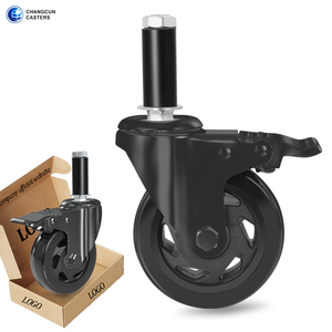 Expansão Stem Caster 4/5 Polegada Rodízio Giratório Com Freio Heavy Duty Rodízio Da Roda para Mesa De Aço Inoxidável, Equipamentos Stand, Carrinho - Product Image 1