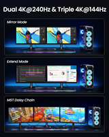 Câble haute vitesse mâle-mâle 2m 240Hz, câble 2.1 pour moniteur