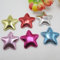 En gros, Patchs étoiles à appliquer, à coudre, DIY, rembourrés 3D, en cuir PU, à paillettes