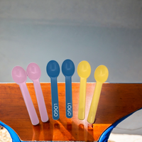 Vente en gros de cuillères jetables en amidon de maïs PSM de 150 mm, qualité alimentaire, biodégradables, pour yaourt et crème glacée