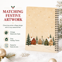 Cuaderno Espiral Premium al por Mayor con Lista de Regalos Navideños Impresa, A5, 100 Hojas, Papel Rayado de 80 g/m², Cubierta de 300 g/m², Encuadernación de Doble Alambre