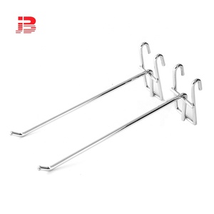Cửa hàng lịch thi đấu 150,200,300mm Độc <span class=keywords><strong>Prong</strong></span> Meshwall Hiển Thị Chrome Kim Loại Gridwall Móc - Product Image 1