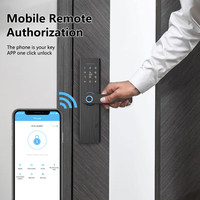 Cerradura Inteligente Semiautomática con Control Remoto por Aplicación Wi-Fi, Cerradura Biométrica Digital con Código para Puerta Principal Residencial