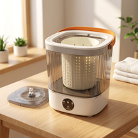 Mini-lave-linge portable de grande capacité 14L, seau carré, pour la maison, le dortoir, l'appartement