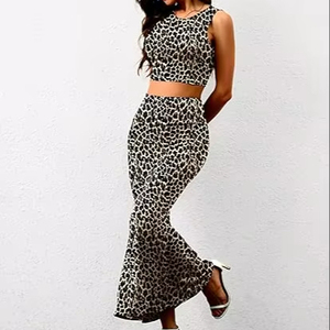 comodo7 Women's Slim Fit 2 Piece <b>Skirt</b> Set Sleeveless Off Shoulder <b>Tube</b> Crop Tank Tops Long Bodycon <b>Maxi</b> Dress Sexy Outfits - Product Image 1