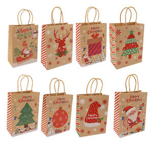 Özelleştirilmiş noel kraft kağıt çanta noel arifesi şeker çocuk hediye kağıt torba - Product Image 2