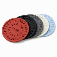 Set de table en silicone personnalisé avec logo, résistant à la chaleur, antidérapant, avec relief 3D, pour table à manger, cuisine, maison, hôtel