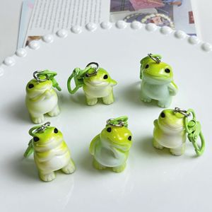 Porte-clés Grenouille 3D Couleur Unie Mignon, Pendentif de Sac Dessin Animé Amusant pour Fille, Accessoire Cadeau pour Couples et Amies en Plastique - Product Image 1