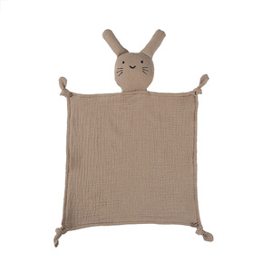 Lovey Hữu Cơ Muslin Cotton Mới Sinh Ra Động Vật Bé Ngủ Comforter Chăn An Ninh Bunny Quà Tặng Bộ Đồ Chơi - Product Image 6