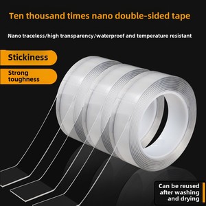 Nastro Nano acrilico <span class=keywords><strong>trasparente</strong></span> per impastare 5m nastro a palloncino rimovibile per mascherare adesivo sensibile alla pressione - Product Image 2
