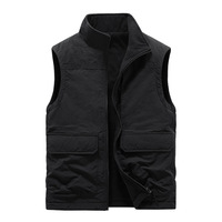 Gilets de travail multi-poches pour hommes veste utilitaire randonnée pêche en plein air photographe Cargo gilet polaire décontracté