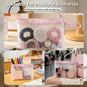 Waterproof Clear TPU Document Bag Eco-Friendly Soft Carry Pouch for A/A5/A6 for School Office <strong>Filing</strong> Cosmetic Toiletry <strong>Storage</strong> - Product Image 5