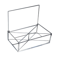5*5*5 cm Transparent PS Flip Box en Stock en gros plastique de qualité alimentaire acrylique petit affichage étui de rangement de protection Flip Box