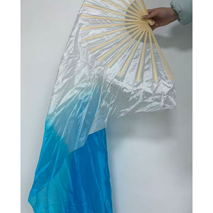 Abanico de Seda de Alta Calidad para Danza del Vientre, 1.8m de Largo, Abanico de Danza Fluida para Práctica y Actuaciones, Abanicos de Bambú de 16 Varillas - Product Image 6