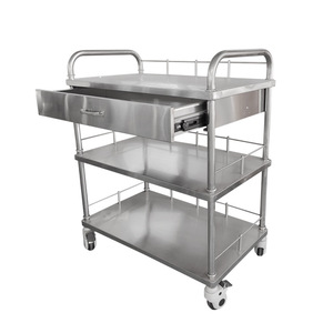Chariot de soins en acier inoxydable Lekang avec tiroir, chariot médical pour hôpital, pour les soins et les traitements - Product Image 1