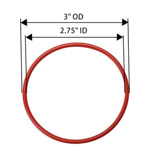 10 pezzi O-ring in Silicone rosso, 2-3/4 "ID 3" OD 1/8 "di spessore, durometro 70A, - Product Image 5