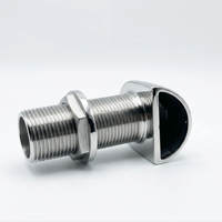 Conector de Drenaje Pasante de Casco Marino de Latón 316 SS con Rosca Completa/Parcial 90° °   Drenaje de cubierta tipo hongo para ventilación de casco de barco y RV