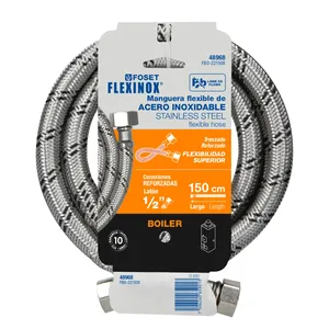 Box of 6 boiler hoses, stainless steel, 1-2x1-2, 150 cm, Foset - Product Image 4