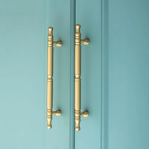 Longs boutons d'armoire en laiton doré tiroir porte tirer t-bars pour cuisine commode chambre salle de bain meubles antioxydant protégé - Product Image 1