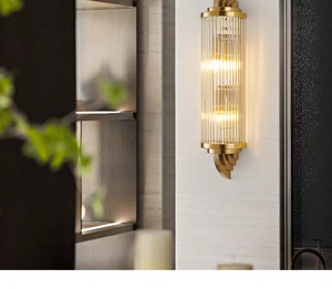 PM 美式创意玻璃艺术客厅装饰壁灯别墅卧室豪华现代简约波纹水晶壁灯 - Product Image 2