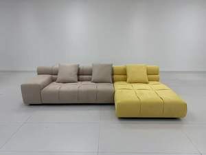 Ensemble de canapés en tissu modulables de luxe modernes canapé d'angle en forme de L meubles de salon modulaire en velours confortable maison hôtel - Product Image 6