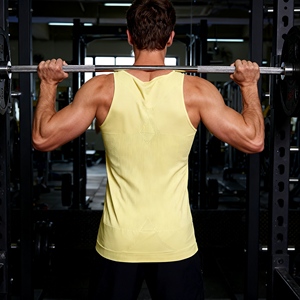 Canotta Modellante Elasticizzata con Schiena Scoperta per <span class=keywords><strong>Uomo</strong></span>, Ideale per Corsa, Esercizio e Allenamento in Palestra - Product Image 3