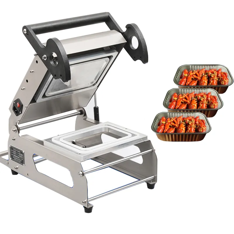 Electric Semi-automatic Take away Food Box Sealing Machine Manual Press Plastic Box Food Tray Sealer 110V 220V