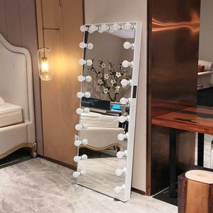 Stock in US! Docarelife Wireless Speaker Led Lighted <strong>Hollywood</strong> Vanity Standing Full Length <strong>Large</strong> Size Floor <strong>Mirror</strong> - Product Image 1