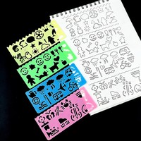 Règle de traçage multifonctionnelle en plastique de 15 cm pour enfants, ensemble de quatre pièces, idéale pour les élèves du primaire – Fournitures scolaires promotionnelles