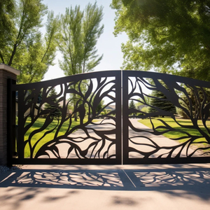 Thiết kế bán nóng của cổng sắt rèn kim loại đen cho cửa an ninh chống trộm dân cư - Product Image 4