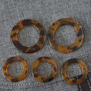 ファッションスタイルビキニ水着アクセサリーカメシェルヒョウ効果丸形樹脂Oリングバックル - Product Image 4