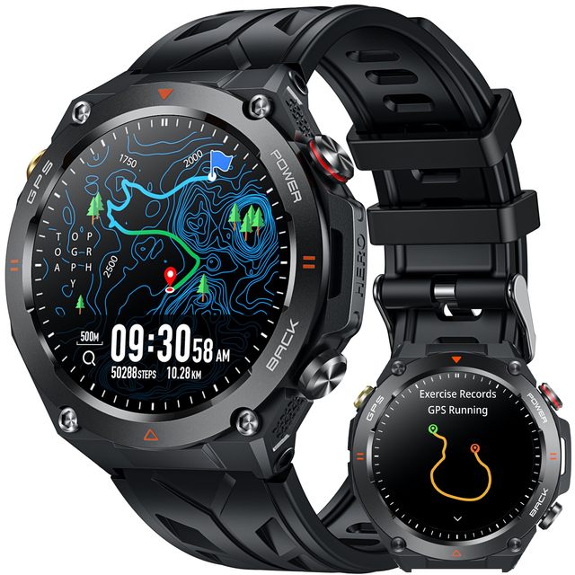 EDS KC82 GPS Outdoor Smartwatch Sports Tracking Fitness Watch Compass Altimeter Barometer Heart Rate 650 MAh Battery China Made