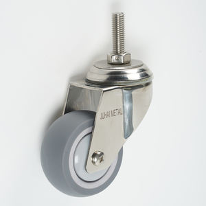 3/4/5inch 90/120/135kg TPR Rodízio 50mm Suporte de Rolo Carrinho Rodas de Rodízio Médico para o Hospital, rodízio Garfo Com Parafuso Tronco - Product Image 5