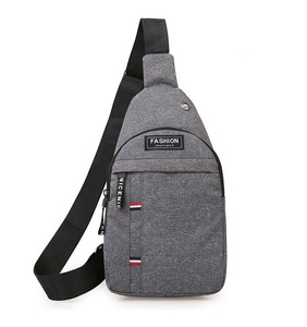 Bolso de pecho informal para <span class=keywords><strong>hombre</strong></span>, bolsa de viaje de <span class=keywords><strong>cintura</strong></span> corta, impermeable, cruzado, de nailon - Product Image 1